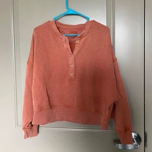 NWOT American Eagle Dolman Sleeve Henley Sweatshirt